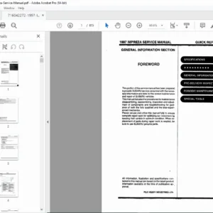 1997 Subaru Impreza Service Manual Repair, Maintenance & Wiring PDF