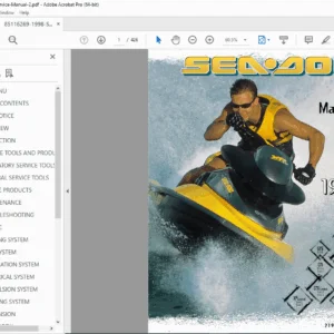 1998 Sea-Doo Watercraft Shop Manual PDF (SPX GS GSX GTX GTI XP GTS Wiring)  PDF