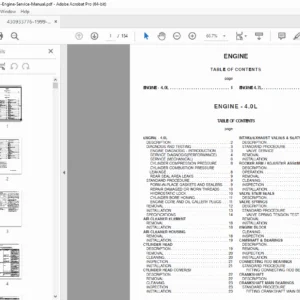 1999-2004 Jeep Grand Cherokee WJ 4.0L 4.7L Engine Service Manual PDF