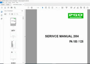 2004 Buddy 125 / PA-125 Service Manual  (Wiring, Torque, Repair) PDF