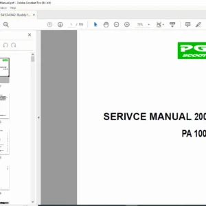 2004 Buddy 125 / PA-125 Service Manual  (Wiring, Torque, Repair) PDF