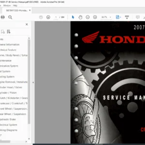 2007-2008 Honda CRF450R Factory Service Repair Manual PDF