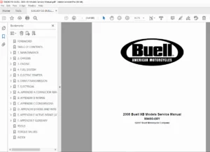 2008 Buell XB Models Service Manual 99490-08Y PDF