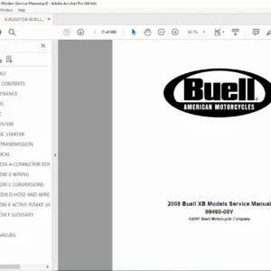 2008 Buell XB Models Service Manual 99490-08Y PDF