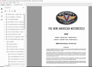 2008 Victory Vegas Kingpin Service Manual PDF DOWNLOAD