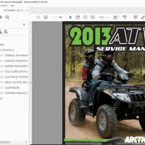 2013 Arctic Cat 400 TRV ATV Factory Service & Workshop Manual PDF