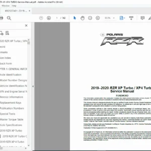 2019-2020 Polaris RZR XP Turbo XP4 Turbo Service Manual PDF