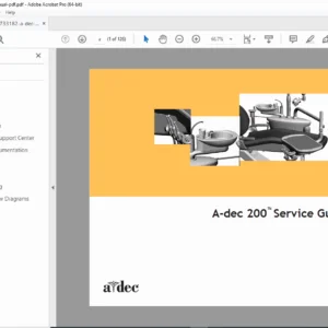 A-dec 200 Dental System Service Manual Chair, Delivery & Light Repair Guide PDF