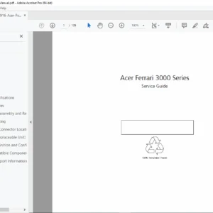 Acer Ferrari 3000 Series Laptop Service Manual PDF (FRU, BIOS, Disassembly)