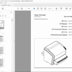Agfa CR 10-X CR 12-X CR 15-X Digitizer Service Manual PDF