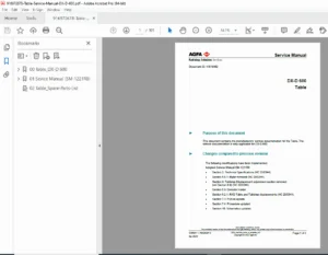 Agfa DX-D 600 RAD Table NET Service Manual PDF DOWNLOAD