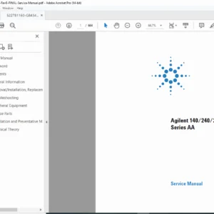 Agilent 140/240/280 Series AA Service Manual PDF DOWNLOAD