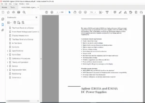Agilent E3633A/E3634A Service Guide Manual PDF DOWNLOAD (2000)