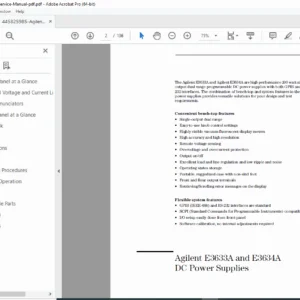 Agilent E3633A/E3634A Service Guide Manual PDF DOWNLOAD (2000)