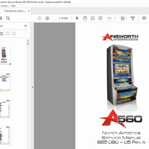 Ainsworth A560 Slot Machine Service Manual North America Gaming EGM PDF
