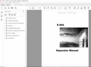 Alfa Laval S 865 Separator Service Manual PDF DOWNLOAD