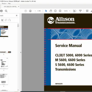 Allison CLBT 5000/6000 & M/S 5600 6600 Service Manual PDF
