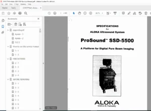 Aloka ProSound SSD-5500 Ultrasound System Service Manual (MN2-0224) PDF
