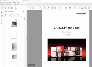 Analytik Jena contrAA 300 / 700 Series Service Repair Manual PDF