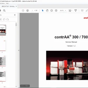 Analytik Jena contrAA 300 / 700 Series Service Repair Manual PDF