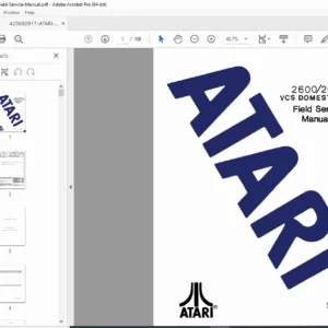 Atari 2600 Field Service Manual CX2600 Console Repair PDF DOWNLOAD