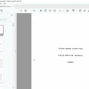 Atari 400/800 Home Computer Field Service Manual (SALT II, Schematics) PDF