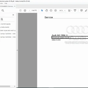 Audi A8 (D2) 1994-2002 Electrical System Service Repair Manual PDF