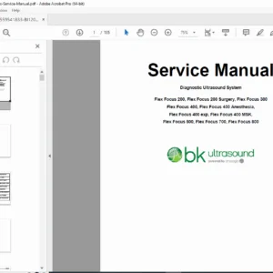 BK Flex Focus Ultrasound Service Manual  (200-800) PDF DOWNLOAD