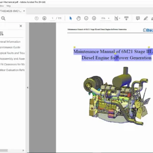Baudouin 6M21 Stage II Land Diesel Engine Maintenance Manual PDF