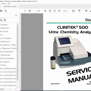 Bayer CLINITEK 500 Urine Chemistry Analyzer Service Manual PDF Instant Download