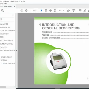 Bayer Clinitek Status Urine Analyzer Service Manual PDF