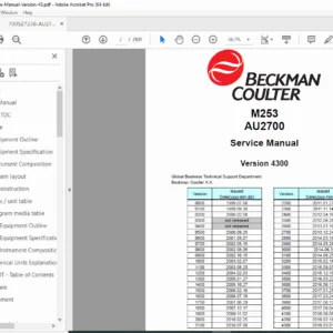 Beckman Coulter AU2700 Service Manual Version 4300 PDF