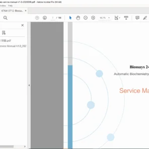 Biossays 240 / 240 Plus Biochemistry Analyzer Service Manual PDF