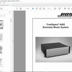 Bose FreeSpace 4400 Service Manual Amplifier Repair PDF DOWNLOAD