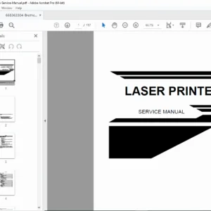 Brother HL-1660e Laser Printer Service Manual PDF DOWNLOAD