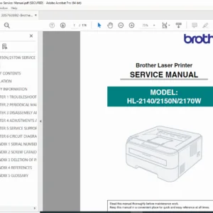 Brother HL-2140/2150N/2170W Service Manual PDF DOWNLOAD