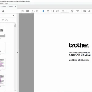 Brother MFC-9420CN Service Manual PDF DOWNLOAD