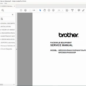 Brother MFC8500 FAX8360P Service Manual PDF (2002) DOWNLOAD
