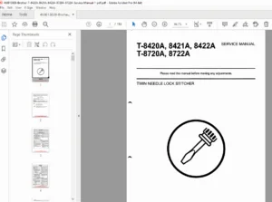 Brother T-8420A/8421A/8422A/8720A/8722A Service Manual PDF