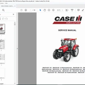 CASE IH MAXXUM 100-140 Multicontroller Tractor Service Repair Manual PDF