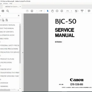 Canon BJC-50 Service Manual PDF – Repair, Maintenance & Circuit Diagrams