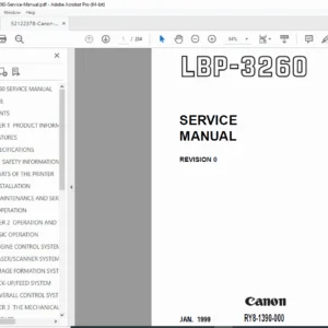 Canon LBP-3260 Laser Printer Service Manual PDF DOWNLOAD