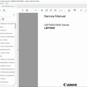 Canon Laser Shot LBP2900 Service Manual PDF (LBP3000/2900 Series)