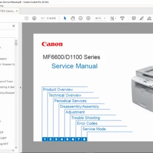Canon MF6600/D1100 Series Service Manual (MF6680dn/D1120–D1180) PDF