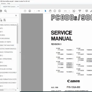 Canon PC800s/900s Series Service Manual PDF DOWNLOAD
