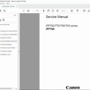 Canon iPF760 Service Manual (iPF780/770/760/750) Repair & Error Codes PDF