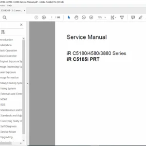 Canon iR C5185i/C5180/C4580/C3880 Series Service Manual PDF
