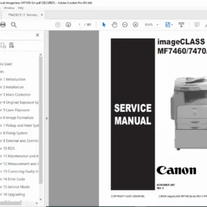 Canon imageCLASS MF7460, MF7470, MF7480 Service Manual PDF