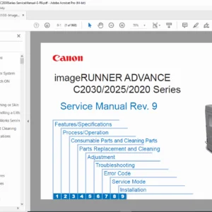 Canon imageRUNNER ADVANCE C2030 C2025 C2020 Service Manual PDF