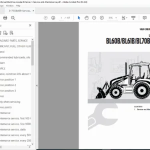 Volvo Construction  BL60B/BL61B/BL70B/BL71B Service & Maintenance Manual PDF
